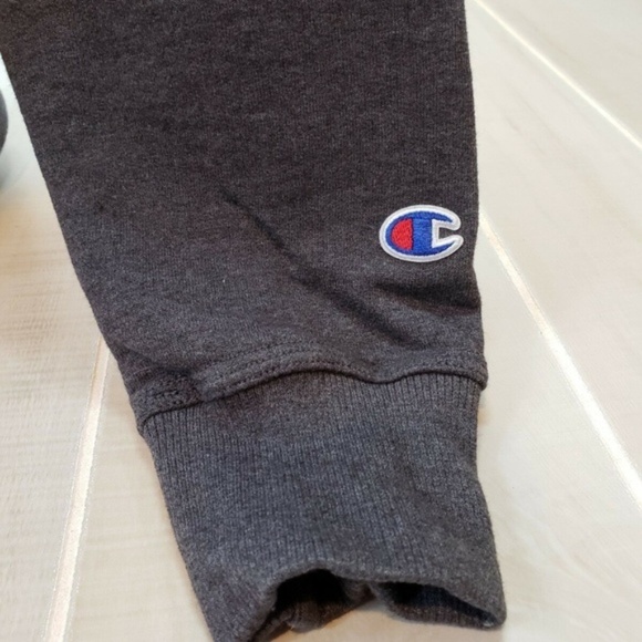 Champion Sweatshirt Women's Small Oversized Charcoal Gray Crew Neck Pullover - Picture 5 of 7